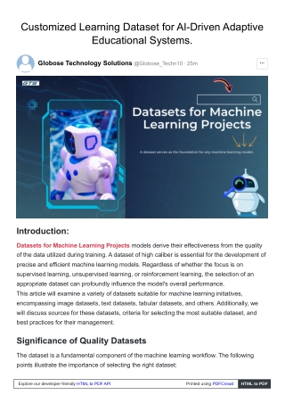 Customized Learning Dataset for AI-Driven Adaptive Educational Systems.