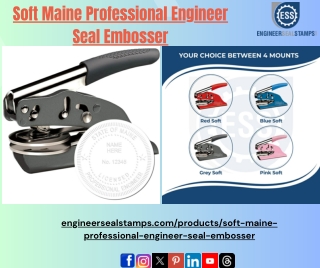 Soft Maine Professional Engineer Seal Embosser