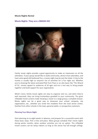 Host the Perfect Movie Night  Inflatable Screen Rentals - Go Elite Events