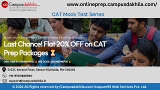 CAT Mock Test Series – Practice, Analyze & Ace the Exam!