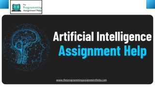 Artificial Intelligence Assignment Help
