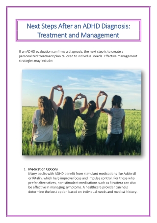 Next Steps After an ADHD Diagnosis