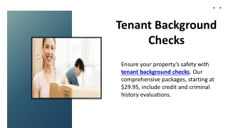 Tenant Background Checks