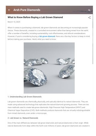 What to Know Before Buying a Lab-Grown Diamond