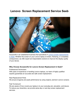 Lenovo  Screen Replacement Service Seeb (1)