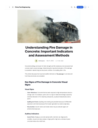 Understanding Fire Damage in Concrete