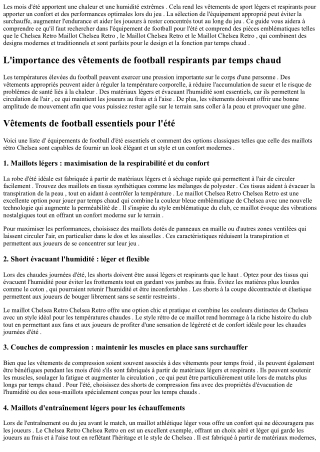 Meilleurs accessoires de vêtements de football pour une performance accrue Maill