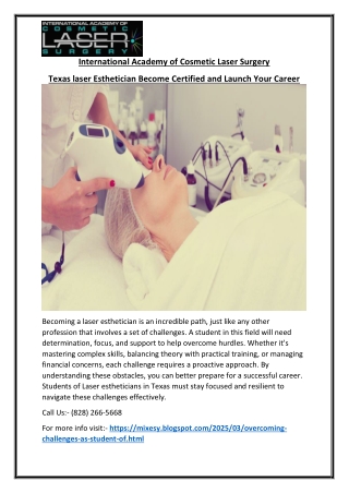 Texas-based laser therapist Start Your Career by Getting a Certified