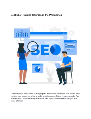 Best SEO Training Courses in the Philippines