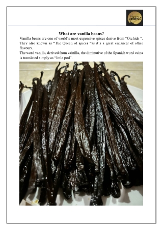 What are vanilla beans