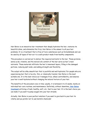 The Ultimate Hair Botox Treatment_ Smooth, Strong, and Frizz-Free Hair