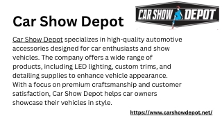 Car show board - carshowdepot.net