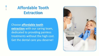 Affordable Tooth Extraction