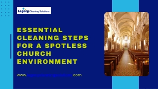 Deep Cleaning Services for a Brighter, Fresher Church