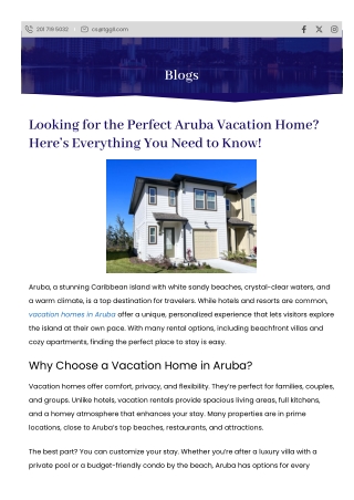 Aruba Vacation Homes