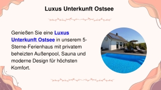 Luxus Unterkunft Ostsee