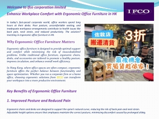 Enhance Workplace Comfort with Ergonomic Office Furniture in HK