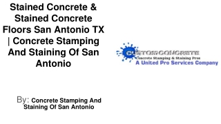 Stained Concrete San Antonio