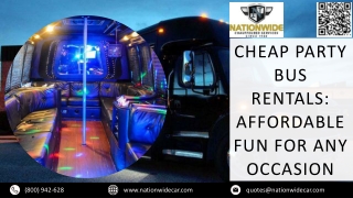 Cheap Party Bus Rentals Affordable Fun for Any Occasion