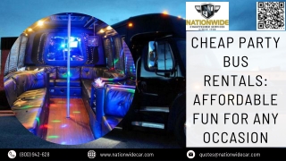 Cheap Party Bus Rentals Affordable Fun for Any Occasion