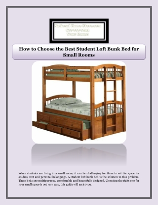 How to Choose the Best Student Loft Bunk Bed for Small Rooms