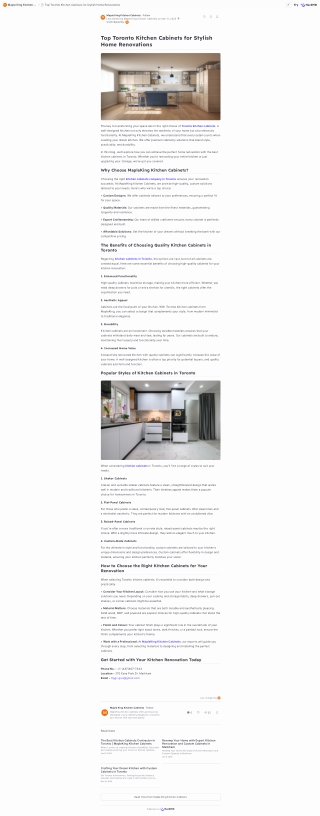 Top Toronto Kitchen Cabinets for Stylish Home Renovations