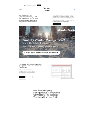 Real Estate Property Management & Maintenance Contractors