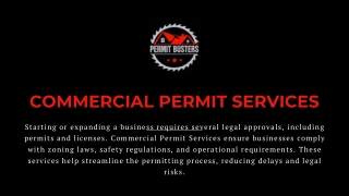 Commercial Permit Services