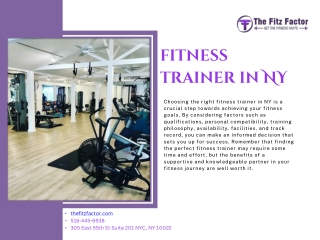 Fitness Training - Fitz Factor - New York