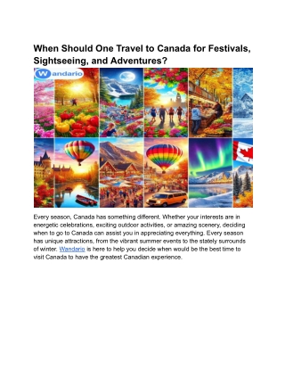 Meta Title_ Perfect Time to Visit Canada for Festivals, Experiences & Sightseeing