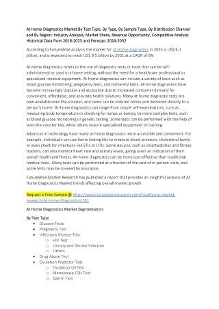 At Home Diagnostics Market