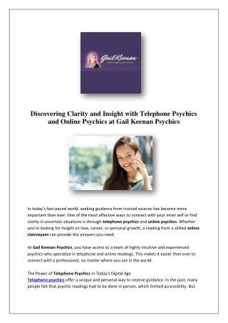 Top Psychics In The Uk | Gail Keenan Psychics