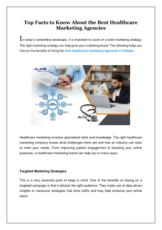 Top Facts to Know About the Best Healthcare Marketing Agencies
