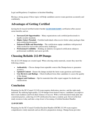 212-89 Dumps – Your One-Stop Exam Preparation Solution