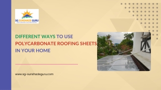 Different Ways to Use Polycarbonate Roofing Sheets in Your Home