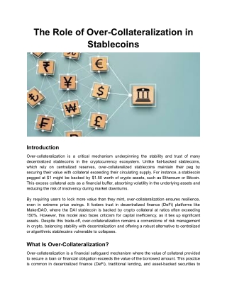 The Role of Over-Collateralization in Stablecoins