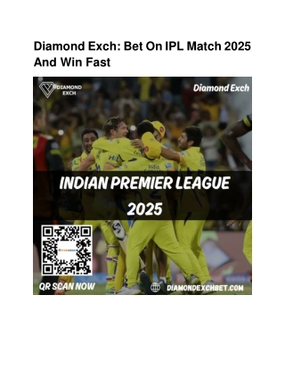 Diamond Exch_ Bet On IPL Match 2025 And Win Fast