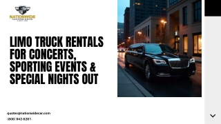 Limo Truck Rentals for Concerts, Sporting Events & Special Nights Out