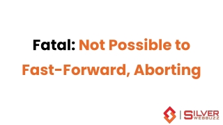 fatal: not possible to fast-forward, aborting.