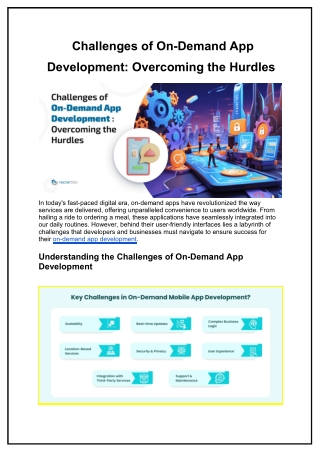 Challenges of On-Demand App Development Overcoming the Hurdles