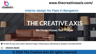Interior Design for Flats in Bangalore |Elevate Your Living Space with Style