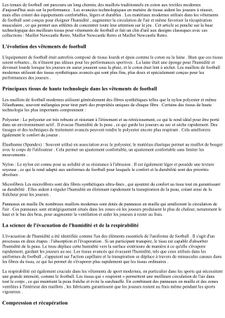 Les meilleures marques de vêtements de football pour la qualité et le style Mail