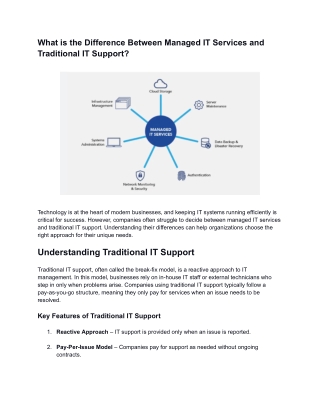 What is the Difference Between Managed IT Services and Traditional IT Support?