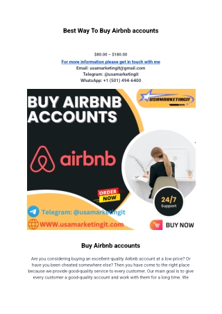 Best Way To Buy Airbnb accounts