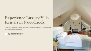 Experience Luxury Villa Rentals in Noordhoek