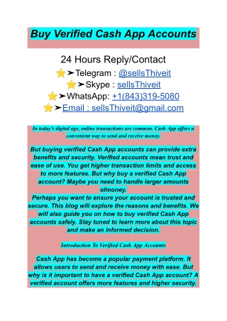 Buy Verified Cash App Accounts