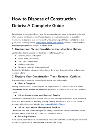 How to Dispose of Construction Debris_ A Complete Guide