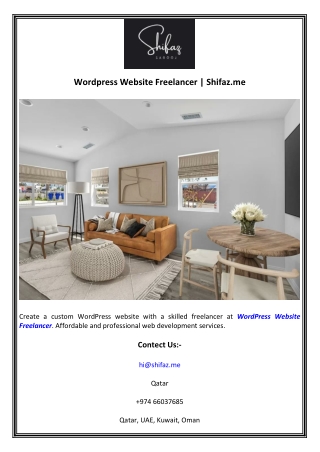 Wordpress Website Freelancer  Shifaz.me