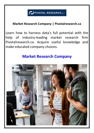 Market Research Company  Pivotalresearch.ca