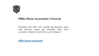 Office Decor Accessories Greyt.in